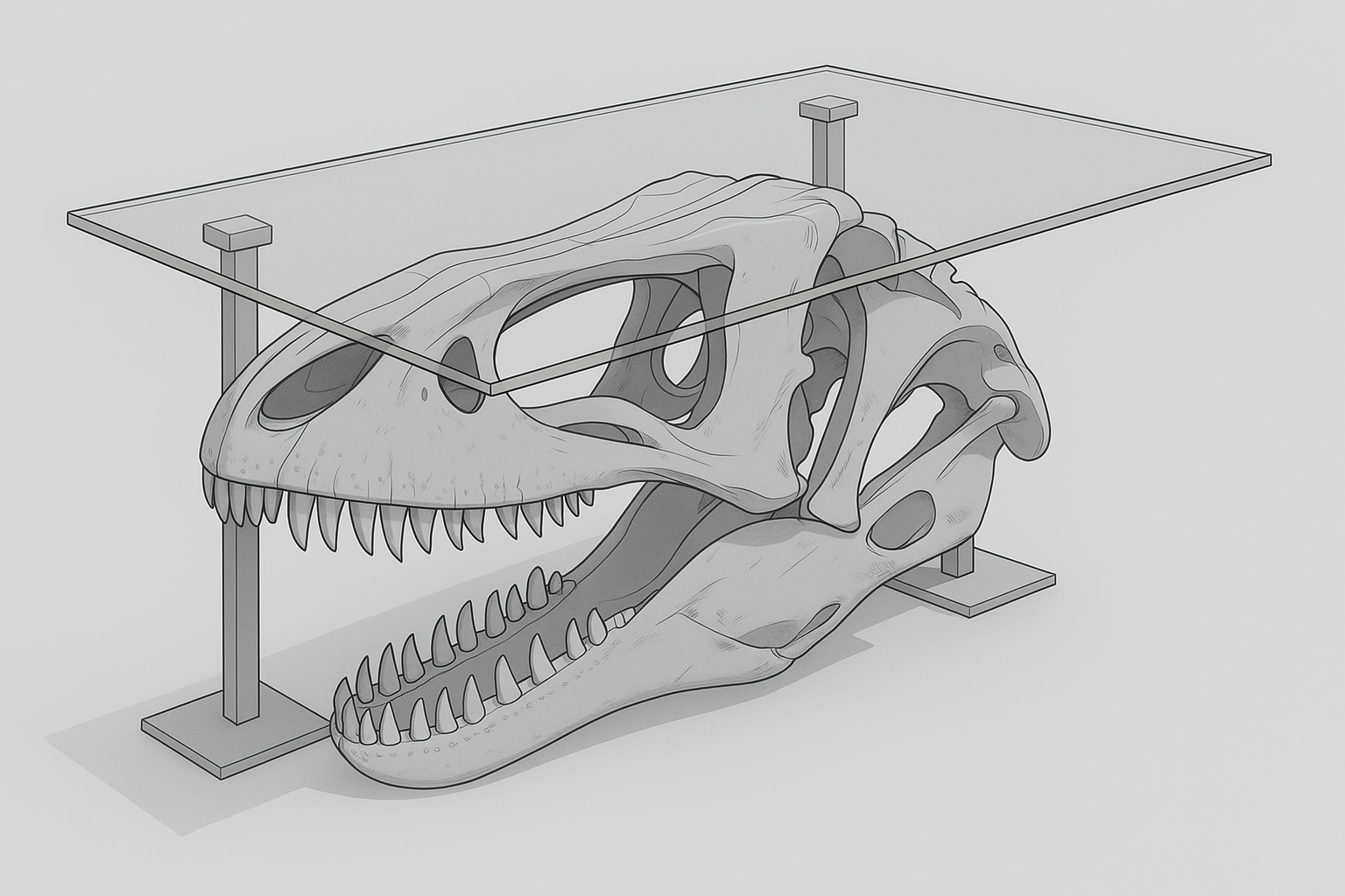 3D CAD Render of Dino Desk